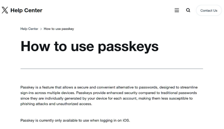 阿克苏苹果维修店铺分享iOS用户如何通过通行密钥(Passkey)登录 