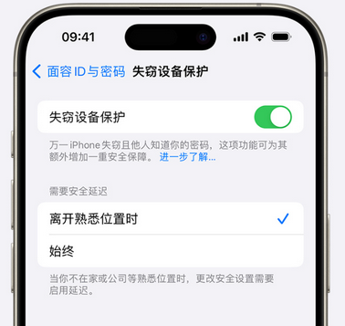 阿克苏苹果手机维修分享iOS17'失窃设备保护'功能是什么？ 